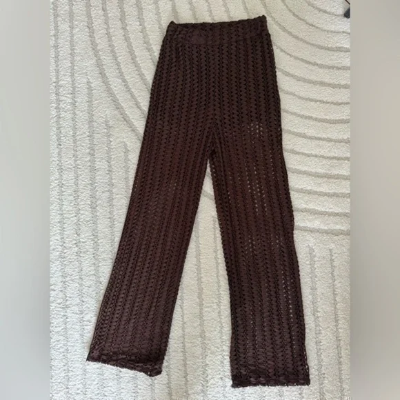 Zara Crocheted Beach Cover Up Pants - Picture 2 of 7